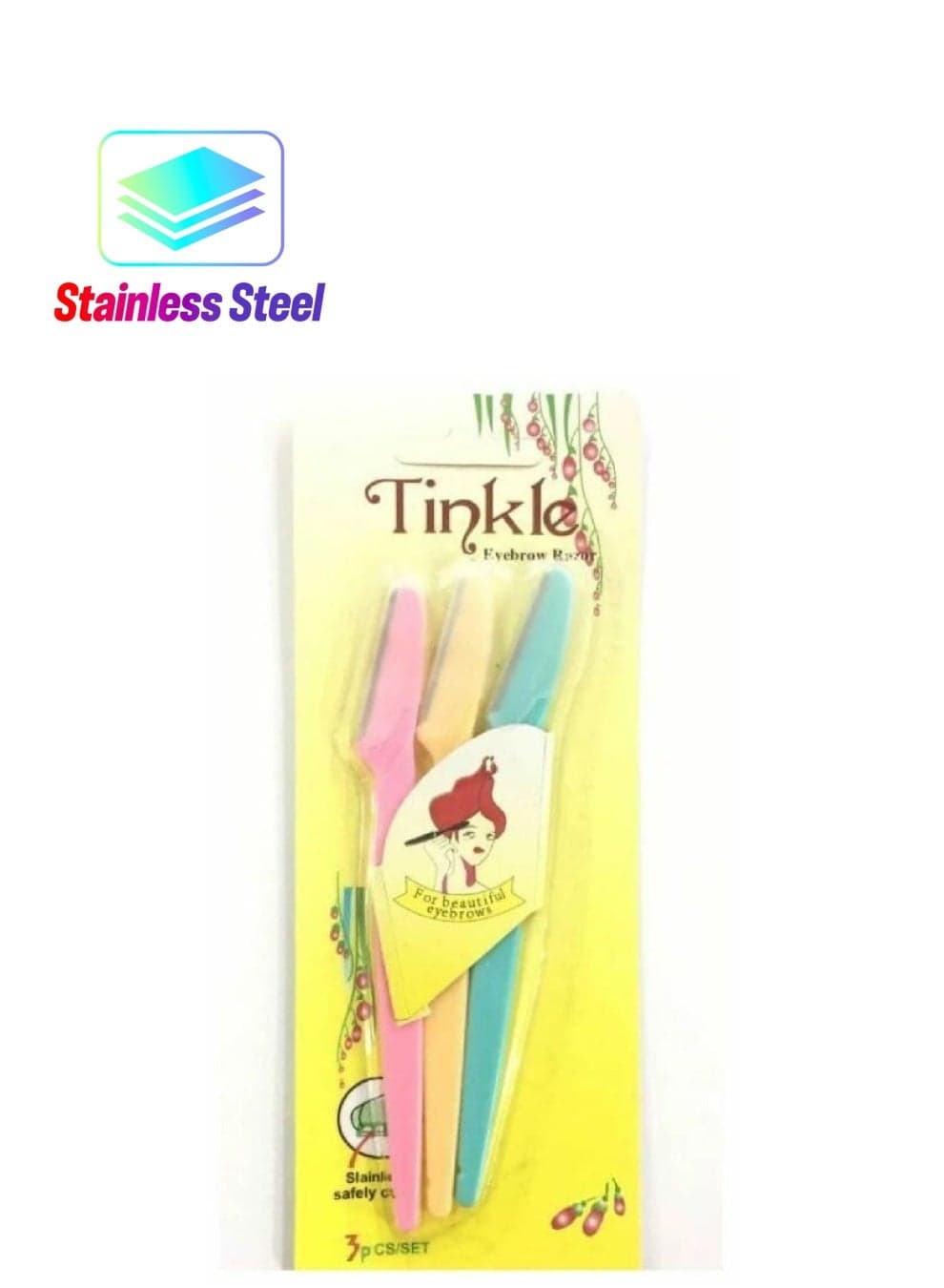 3-Piece Eyebrow Trimmer Set Multicolor