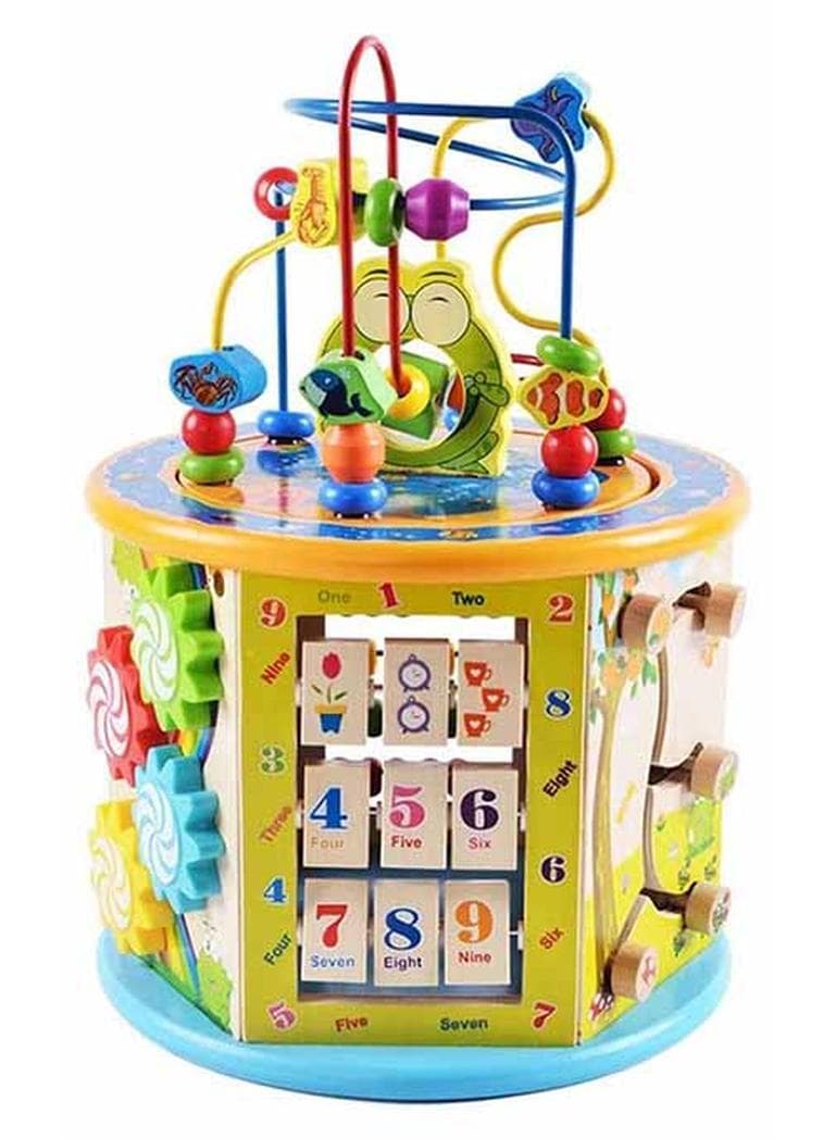 8 In 1 Multifunction Wooden Activity Cube