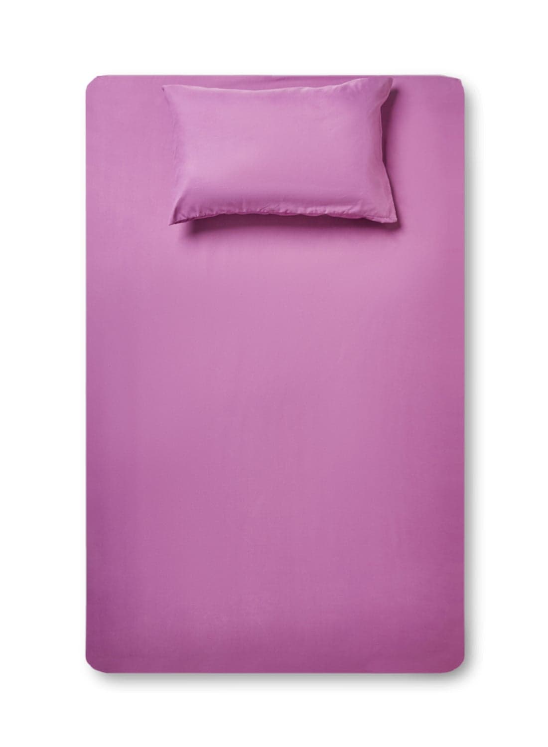 2- Piece Fitted Bedsheet Set Twin Size Microfiber Plum
