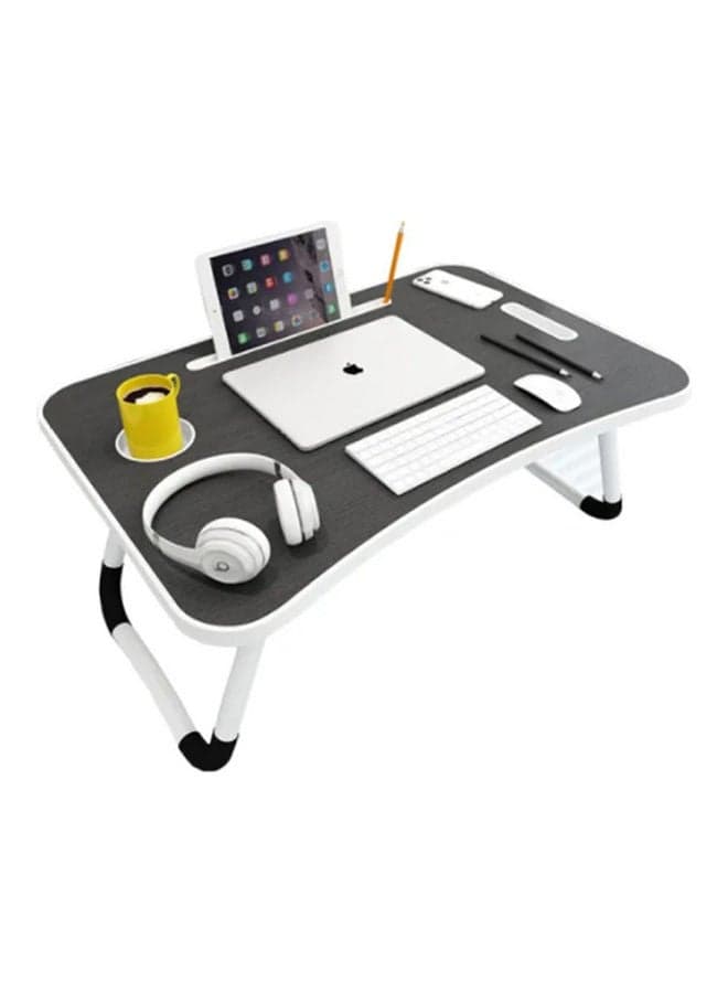Foldable Laptop Table With Cup Holder Combination Material Multicolour 40.5 x 60 x 5.5cm