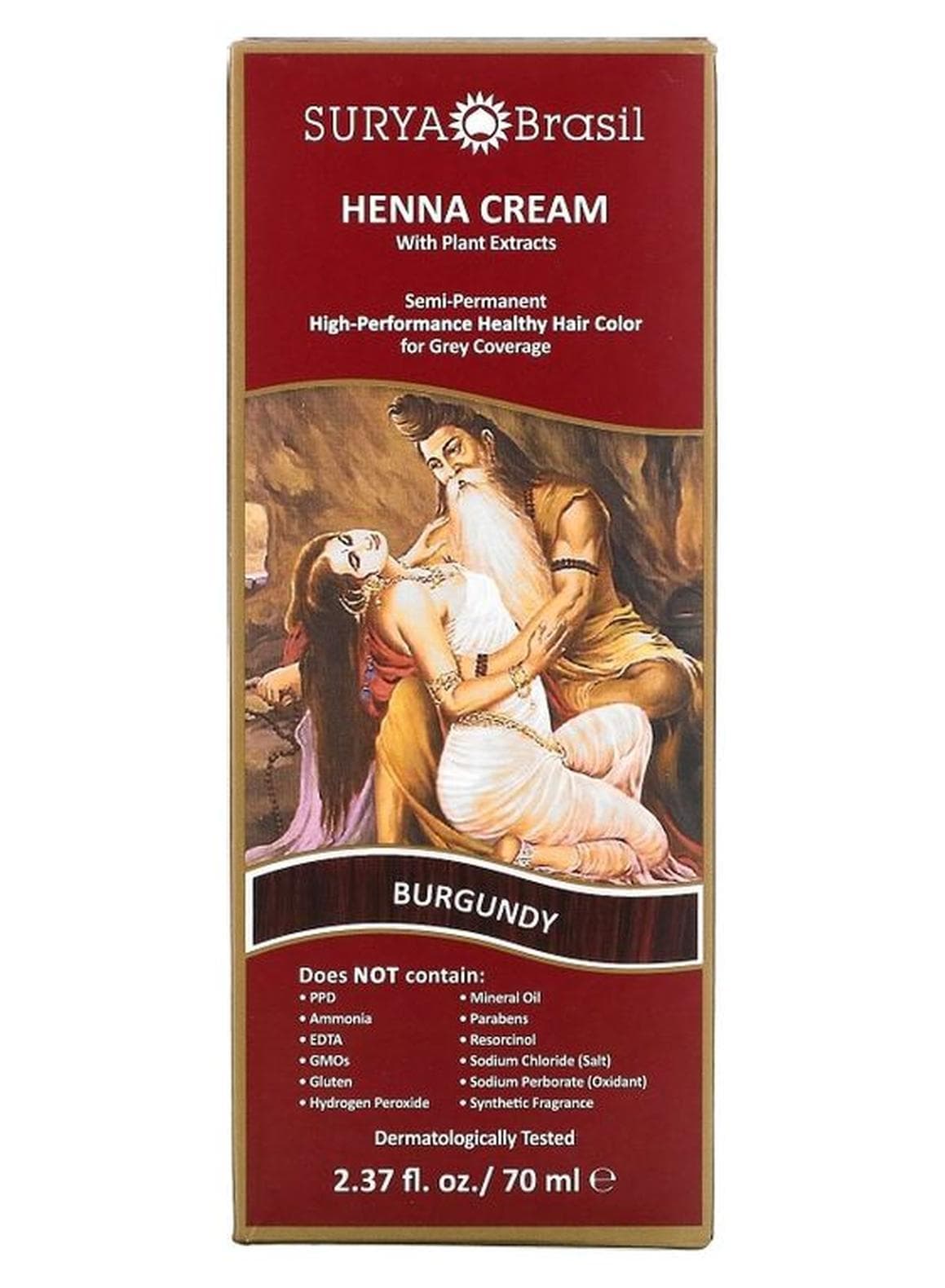 Surya Brasil Henna Cream Hair Color and Conditioner Black 70ml 70ml