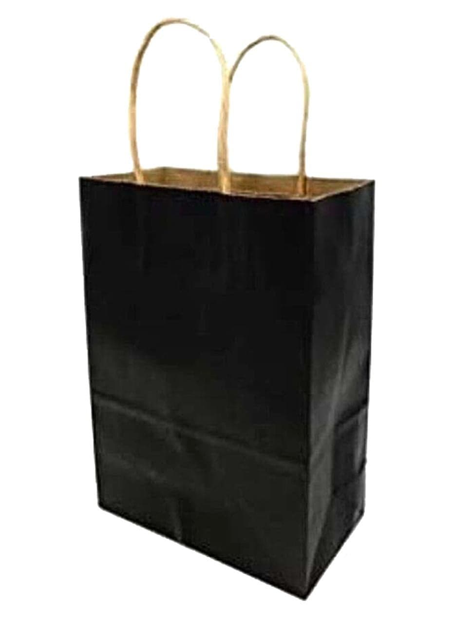 Paper Gift Bag With Durable Handles Black