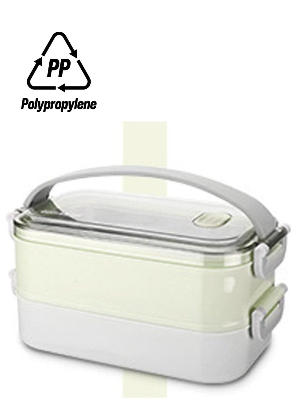 Multi Layer Bento Lunch Box Green 12.50 x 10.50 x 12.00cm