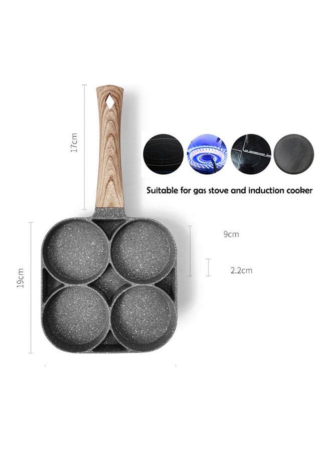 Four-Hole Frying Pot Pan Gray Four-Holecm