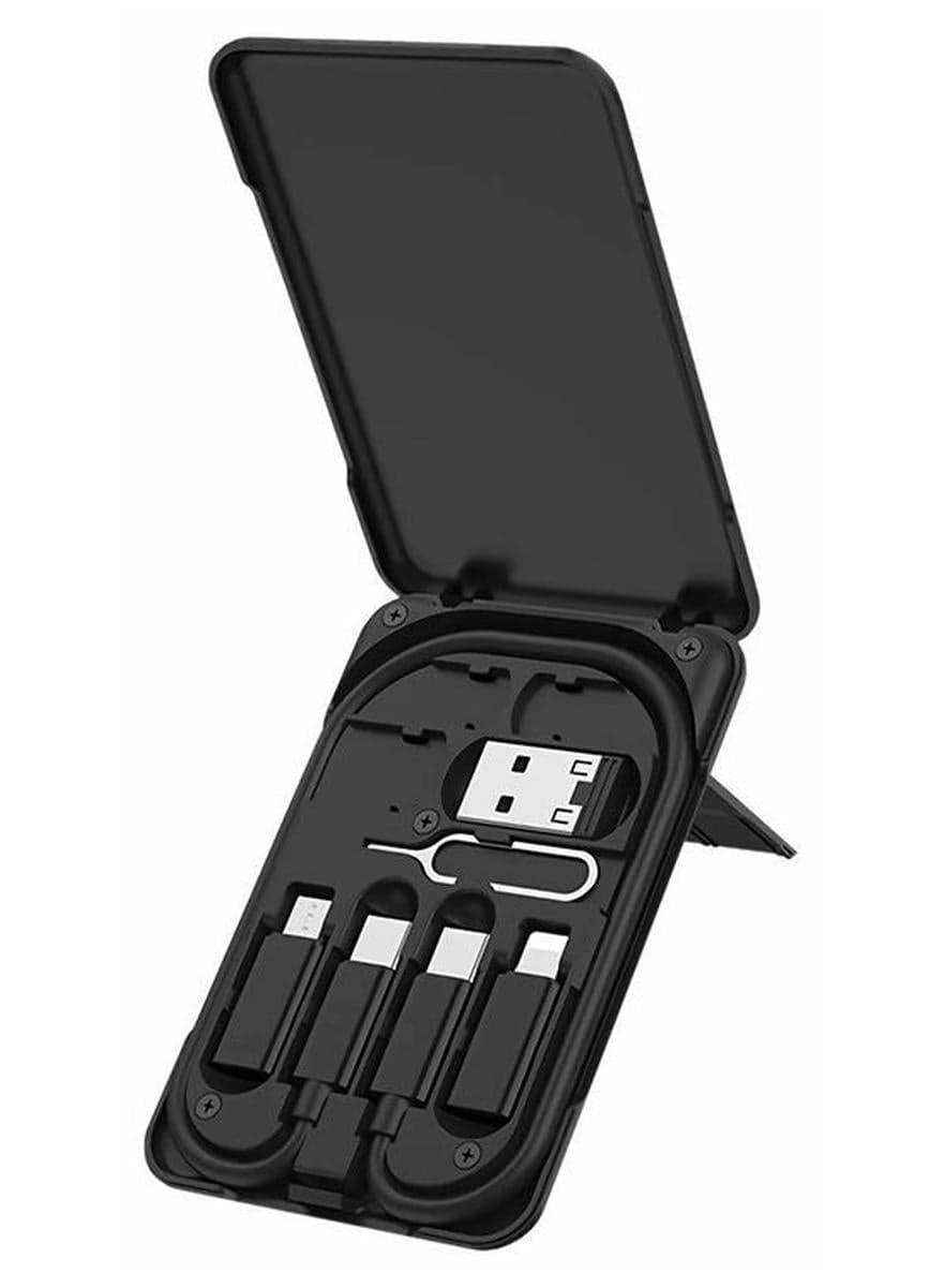 3-In-1 Multi-Purpose Charging Cable Kit Black