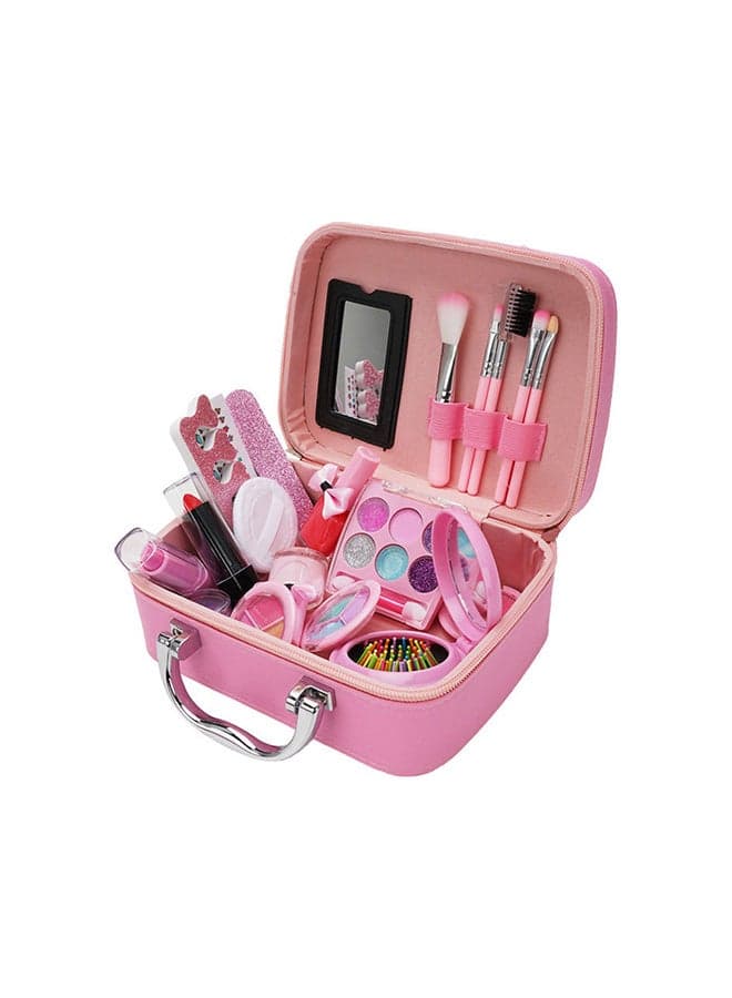Makeup Kit With Storage Case Pink Color Portable, Durable And Washable