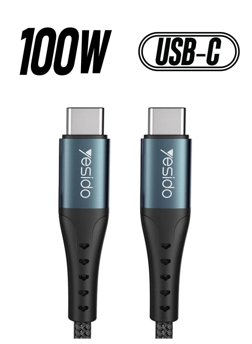 Type C To Type C 60W Data Sync And Super Fast Charger Cable Black