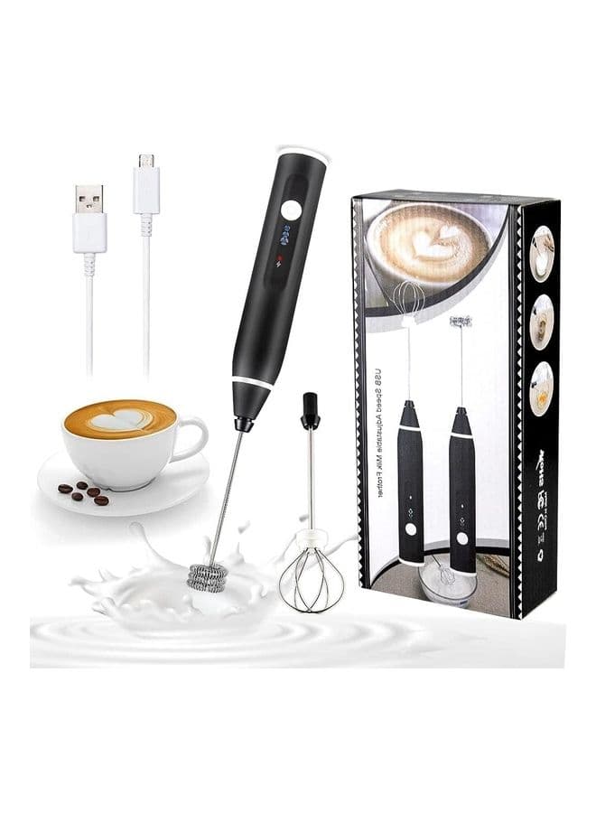 Electric Milk Frother Maker With Whisk Set Multicolour
