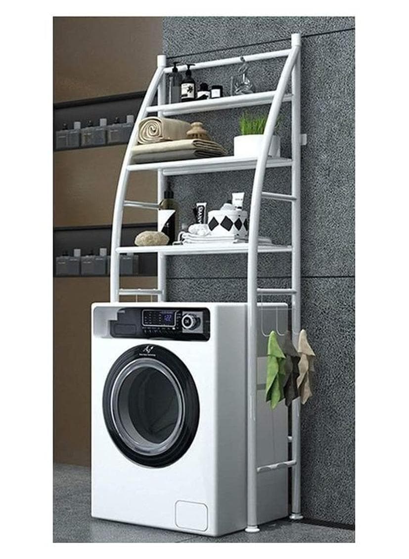 3-Shelf Washing Machine Space Saver Rack White