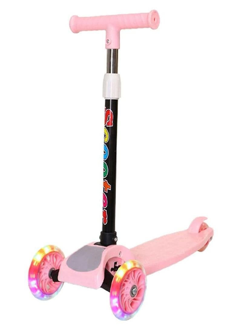 Portable Adjustable Kick Scooter Pink 28.5x14.48x55cm