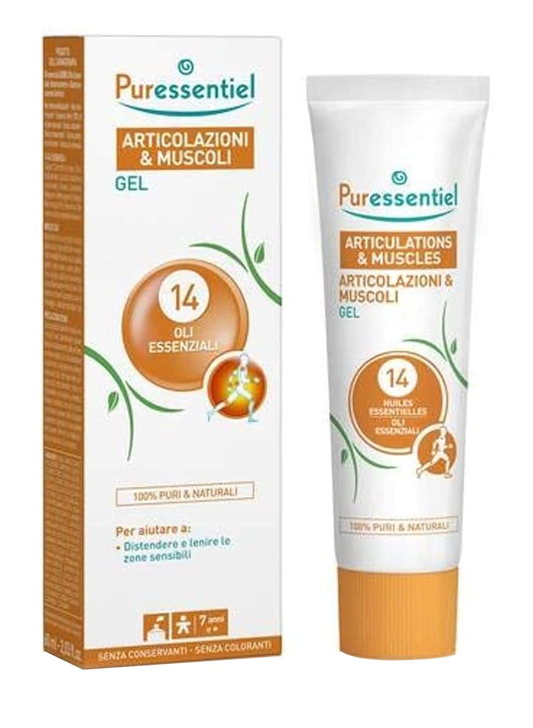 Muscles And Joints Gel Infused With 14 Essential Oils 100% Pure And Natural Preservative & Fragrance Free 60Ml