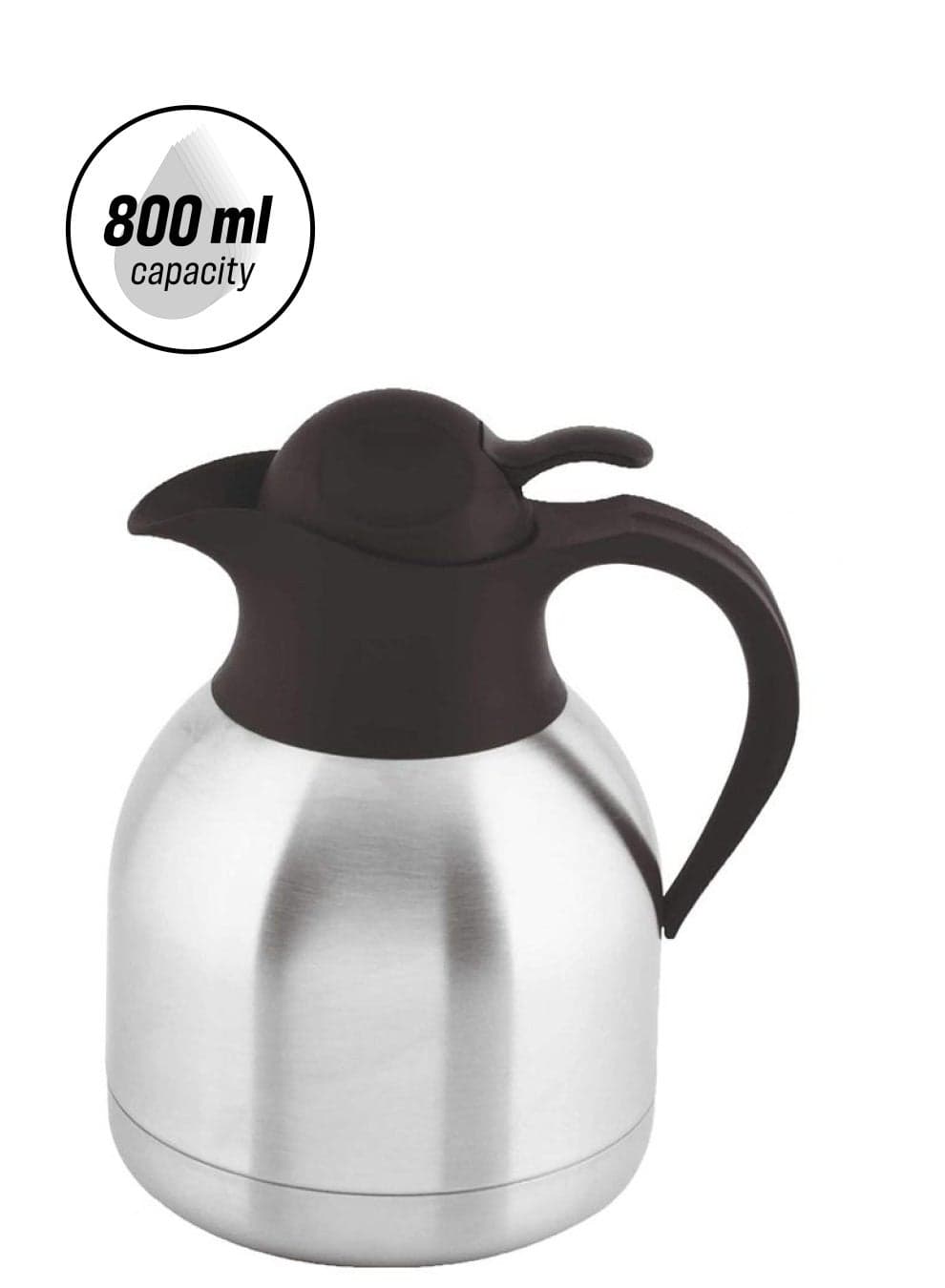 Stainless Steel Double Wall Vacuum Flask Silver/Black