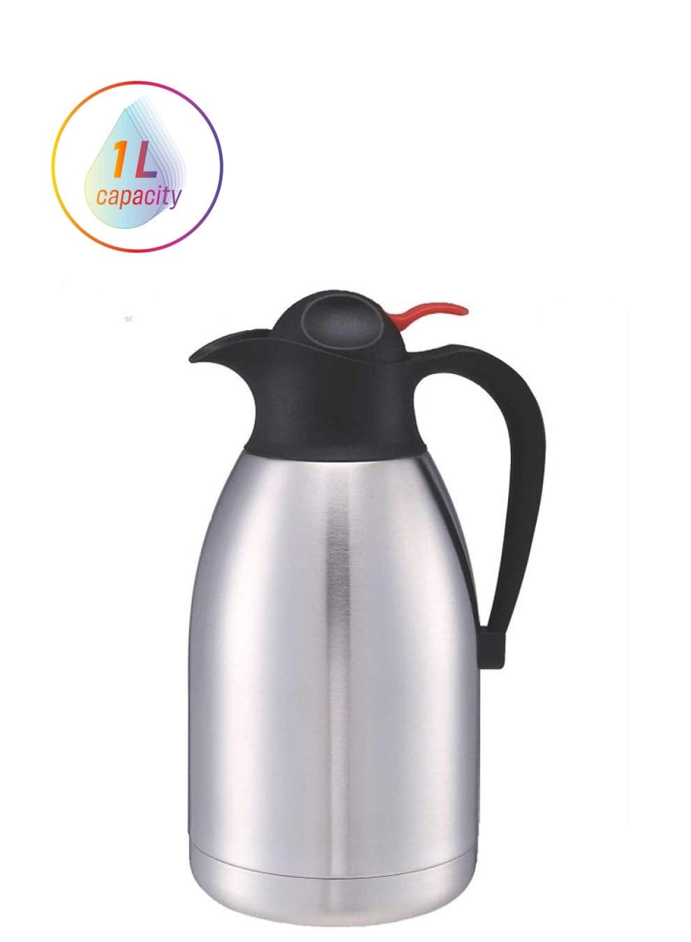 Stainless Steel Double Walled Vacuum Flask Silver/Black