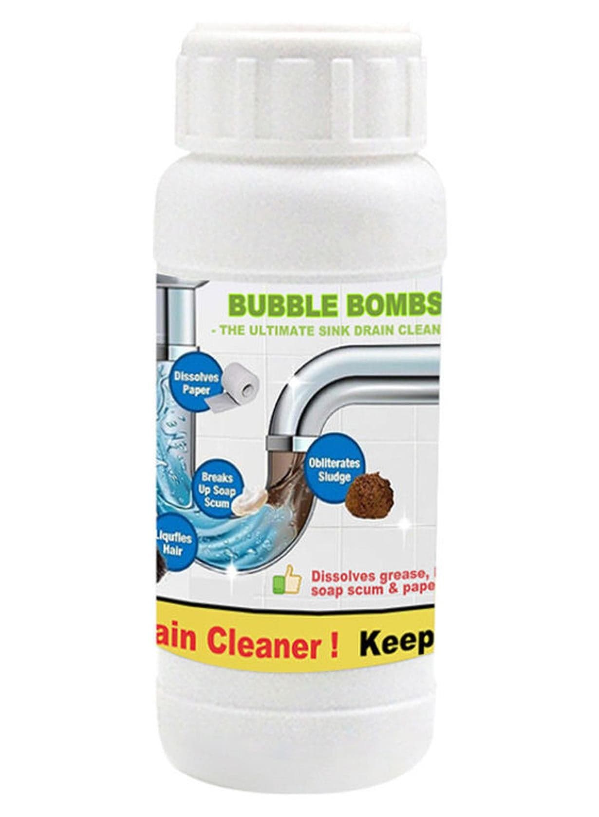 Drain Cleaner Bubble Bombs Clear