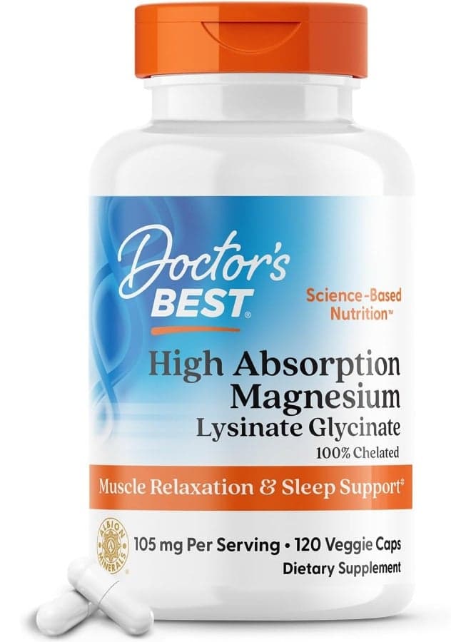 High Absorption Magnesium, 105 mg, 120 Veggie Caps Packaging May Vary