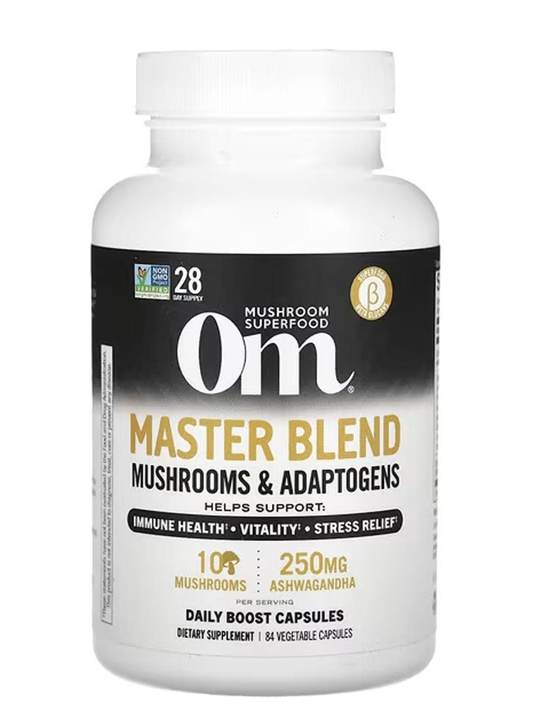 Mushroom Master Blend Om Mushrooms 84 Vegetable Capsules