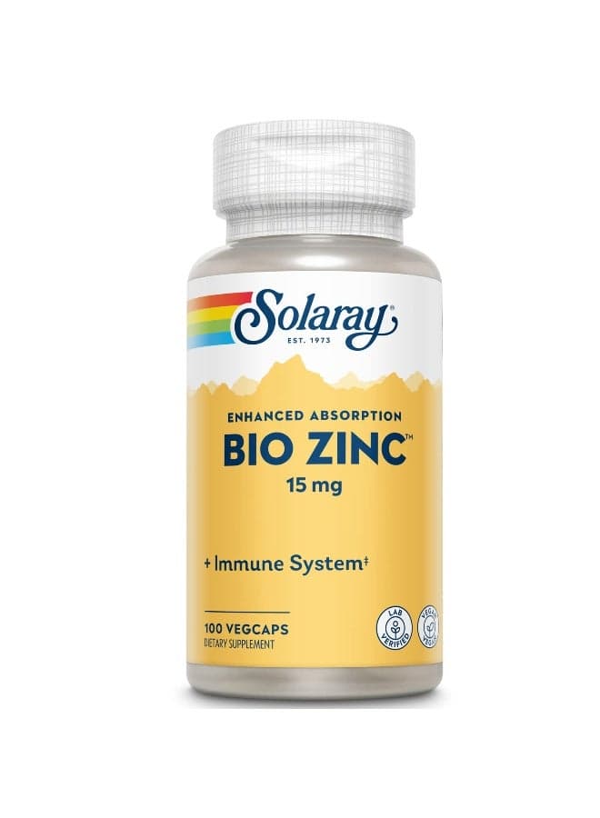 Bio Zinc 15mg - 100 VegCaps Packaging May Vary