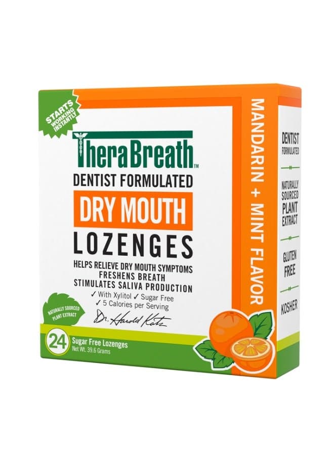 Dry Mouth Lozenges - Mandarin Mint 24 Lozenges