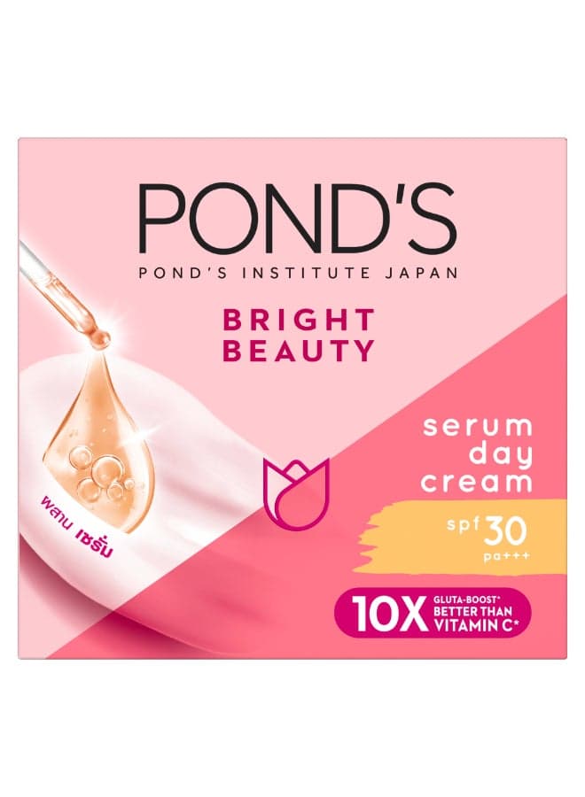Bright Beauty Serum Day Cream With SPF 30 Niacinamide And Vitamin E Pink 50grams