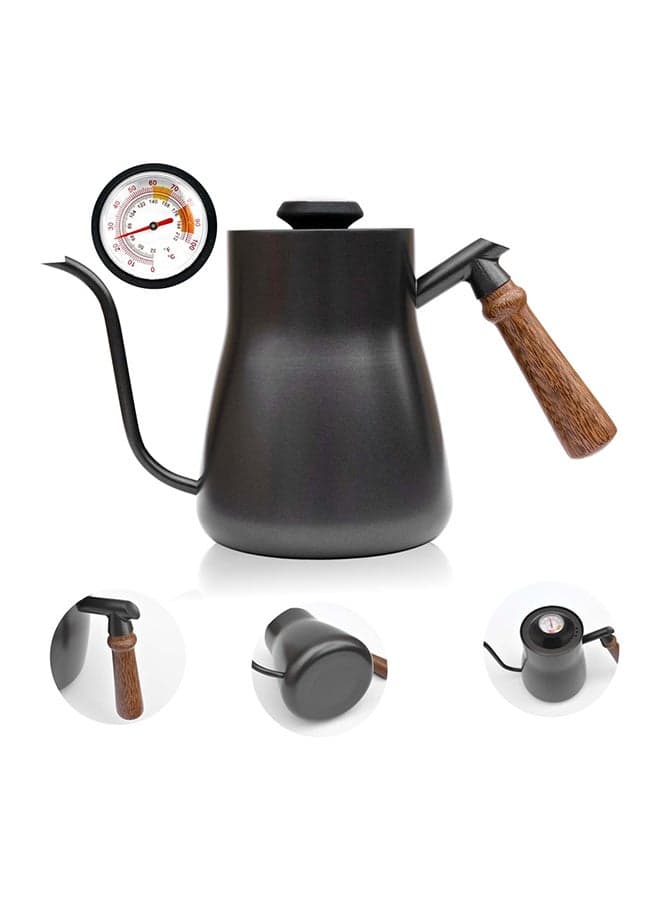Dripping Jug With Wooden Handle Black 850ml