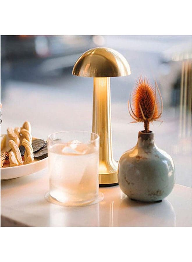 Diamond USB Charging Table Lamp Gold 23x9cm