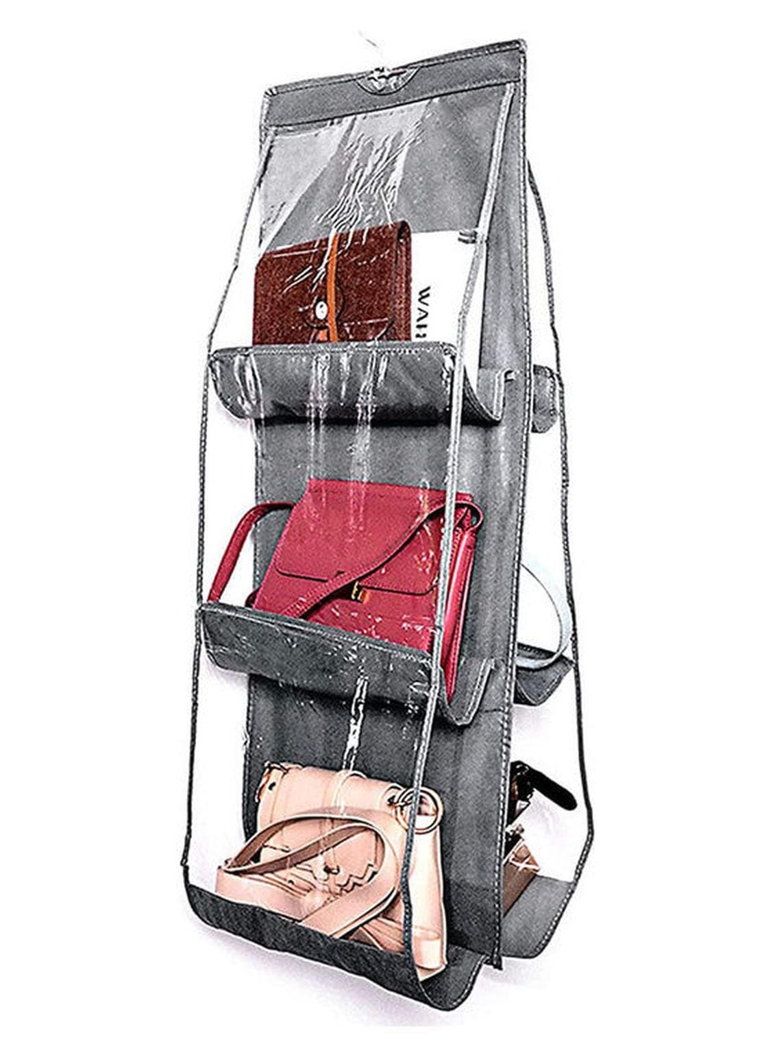 Hanging Purse Organizer For Closet Clear Handbag Organizer For Purses Multicolour