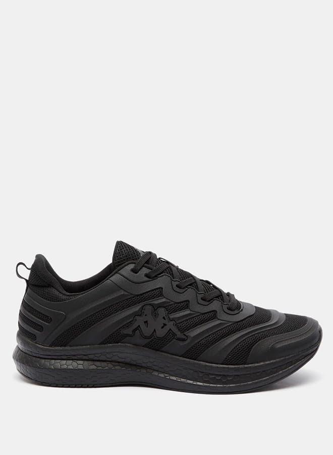 Men's Textured Sneakers with Lace-Up Closure Black