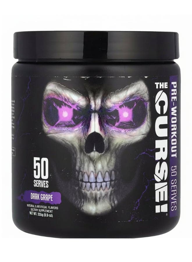The Curse Pre-Workout Dark Grape Supplement 50 Servings