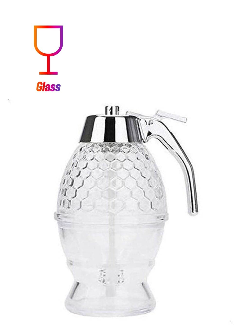 Honey Dispenser Jar Container Cup Portable Acrylic Honey Squeeze Clear 200ml