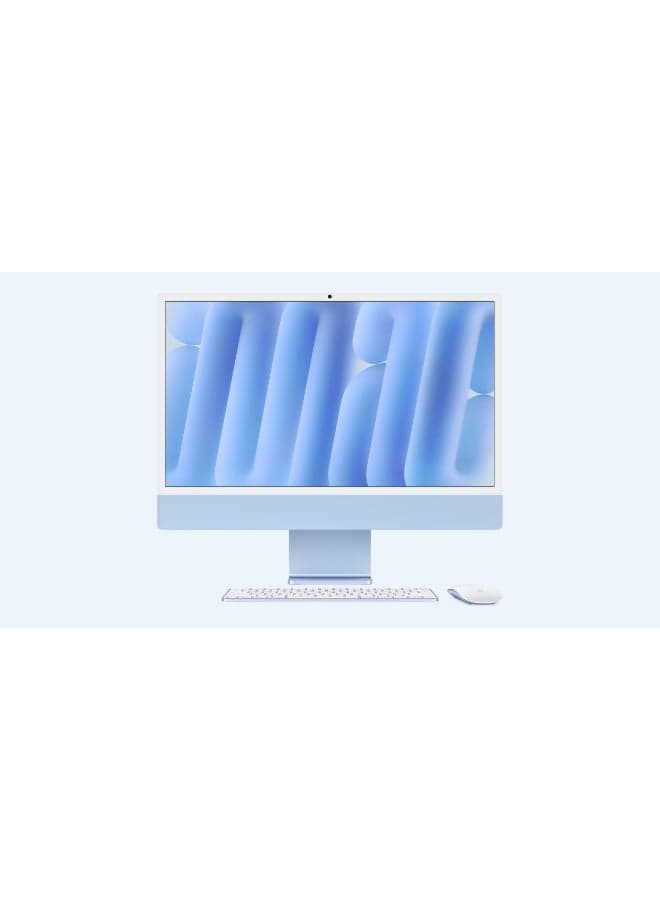 iMac MWUF3 | 24 Inch Display | Apple M4 Chip | 8-Core CPU 8-Core GPU | 16GB RAM | 256GB SSD | macOS | English And Arabic Keyboard | English/Arabic Blue