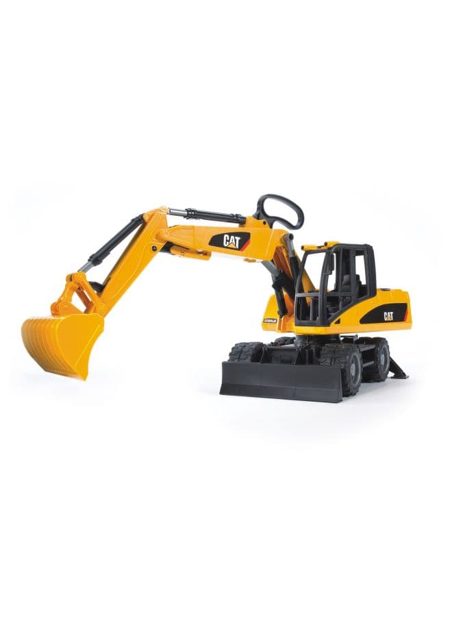 Caterpillar Wheel Excavator Yellow 44x17x27cm