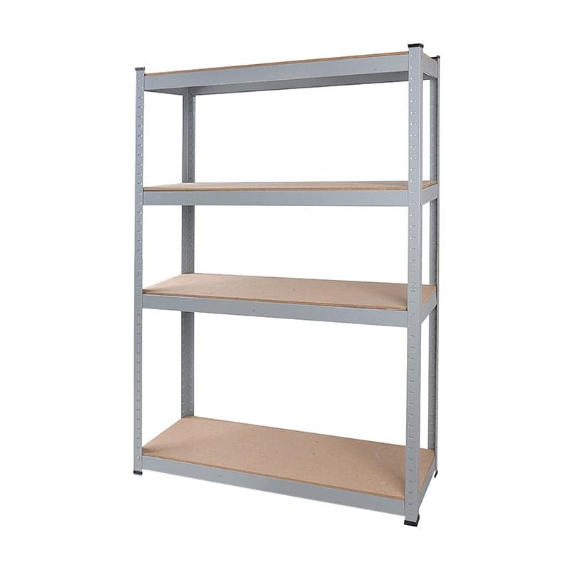 Storage Shelves 4 Tier Adjustable Garage Storage Shelving, Heavy Duty Utility Rack Shelf Unit For Warehouse Pantry Closet Kitchen, Grey/Brown Dimension: 76W X 30.5D X 152.5H Cm- 329103 Silver Vain 76 x 30.5 x 152.5cm