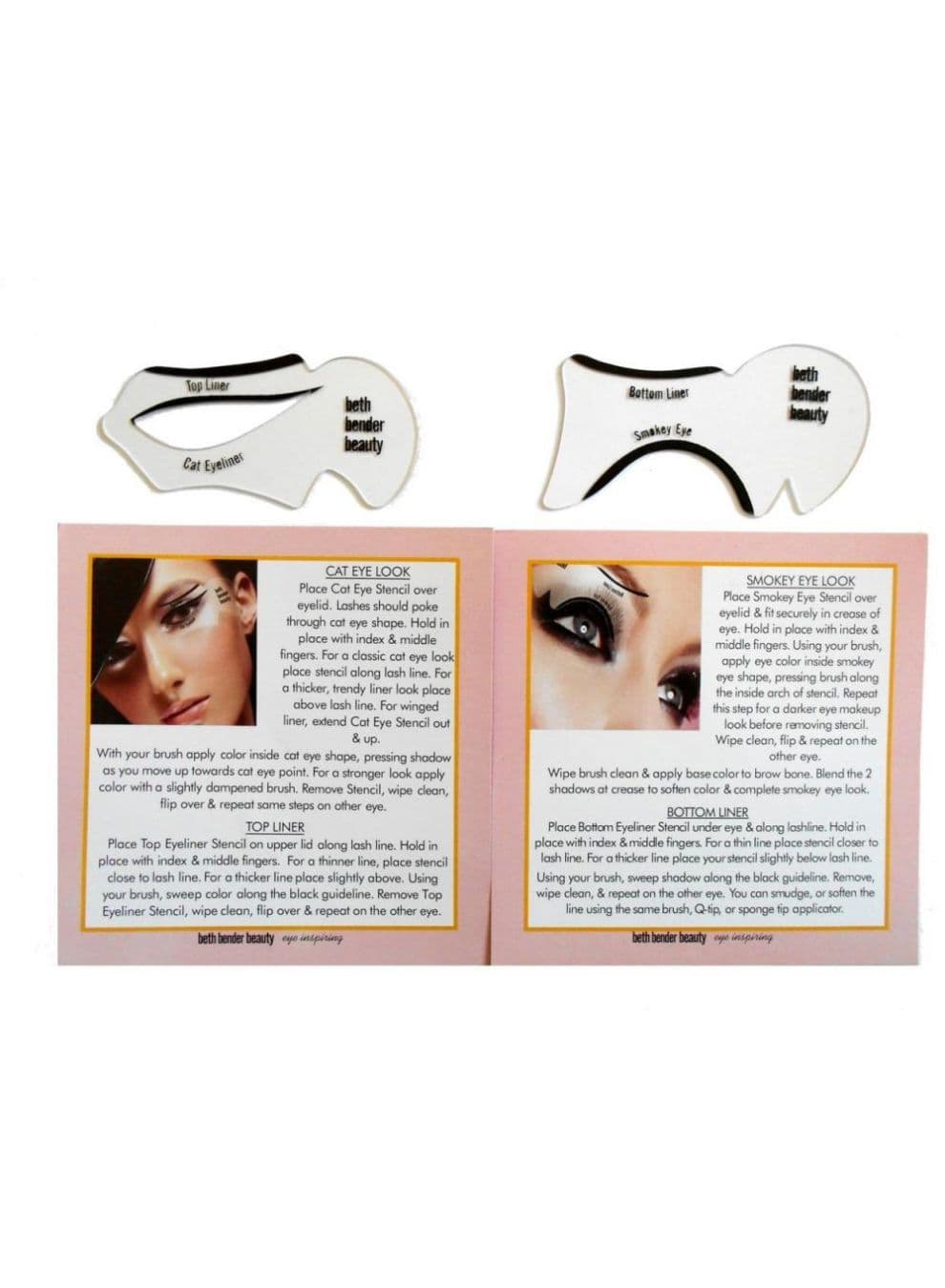 Cat Eyeliner And Smoky Eye Stencil Kit Black