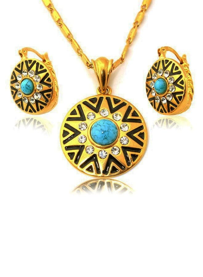 Austrian Blue Turquoise Jewelry Set
