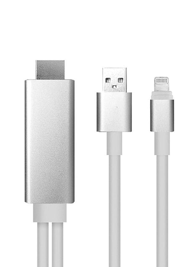 USB Cable HD1080P Adapter To HDMI/HDTV Lightning Digital AV Cable For iPhone/iPad/iPod White