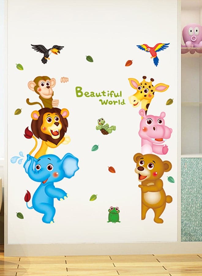 Cartoon Removable Wall Sticker Multicolour 60x40cm