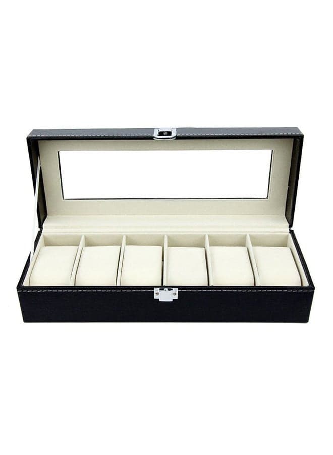 men 6-Slot PU Leather Watch Case