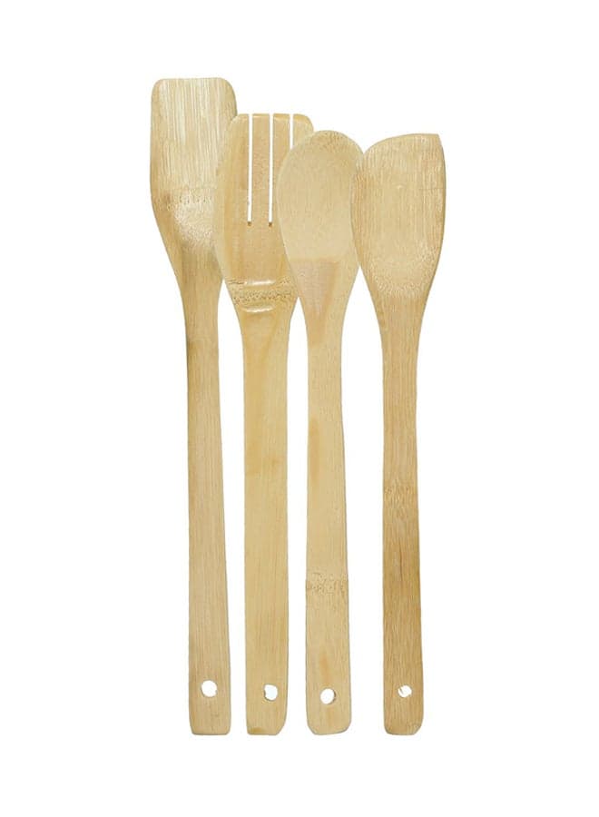 Set Of 4 Spatulas Brown Standard