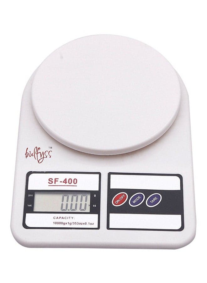 Electronic Kitchen Scale With LCD Display White 19cmx25cmx 5cmcm