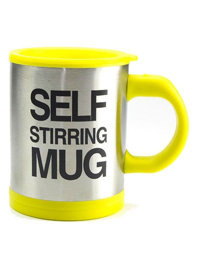 Portable Self Auto Mixing And Self Stirring Mug Yellow/Silver