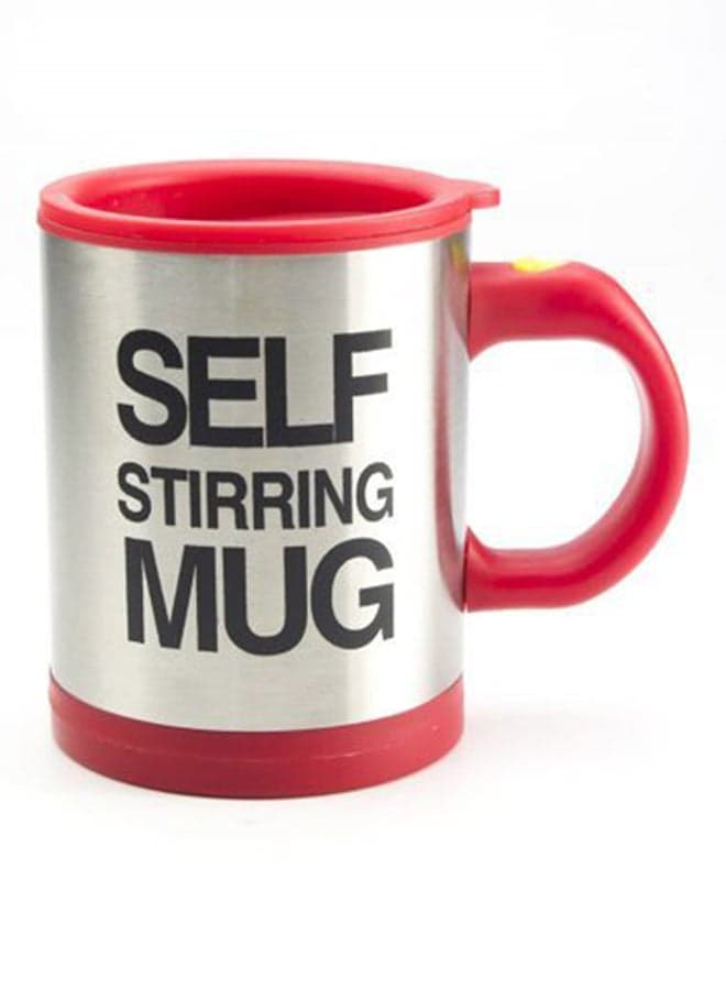 Self Stirring Mug Red/Silver 400ml