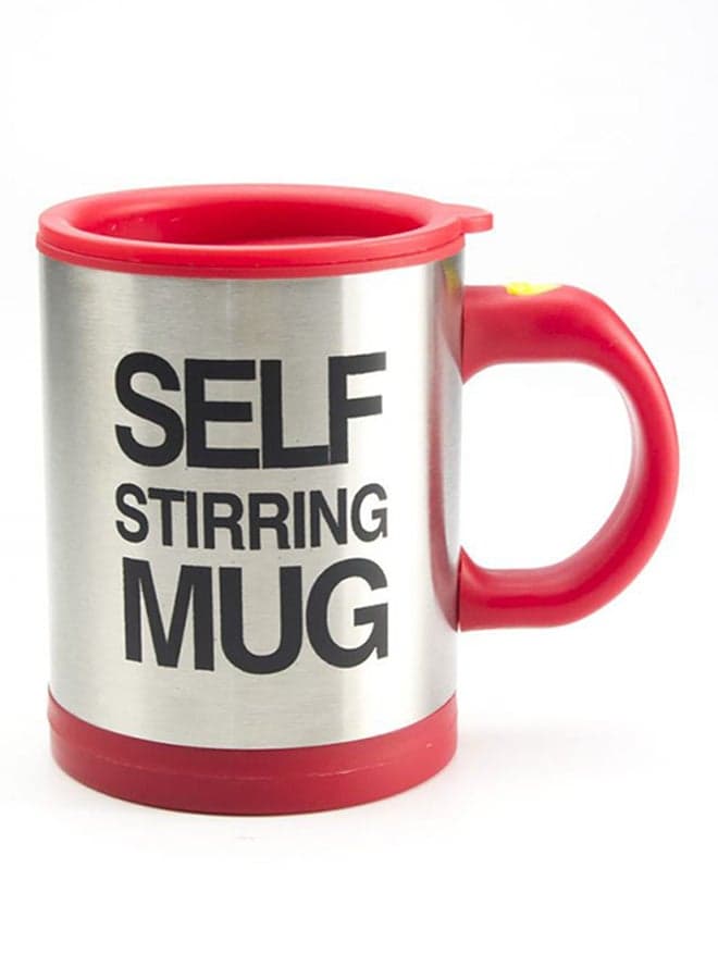 Self Stirring Mug Red/Silver 400ml