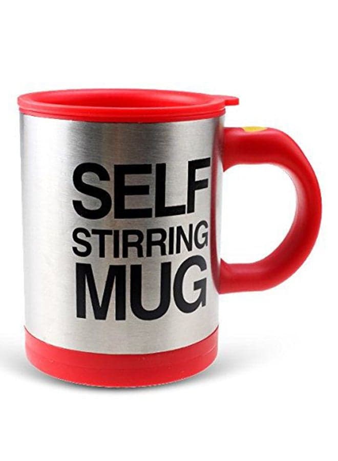 Self Stirring Mug Red/Silver