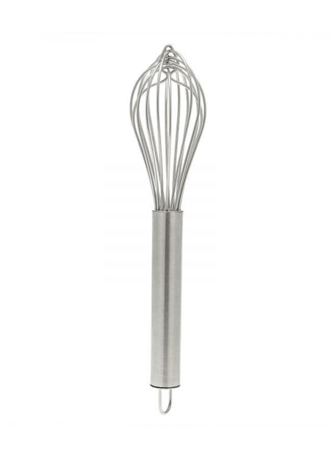 Egg Beater And Whisk Silver 25cm
