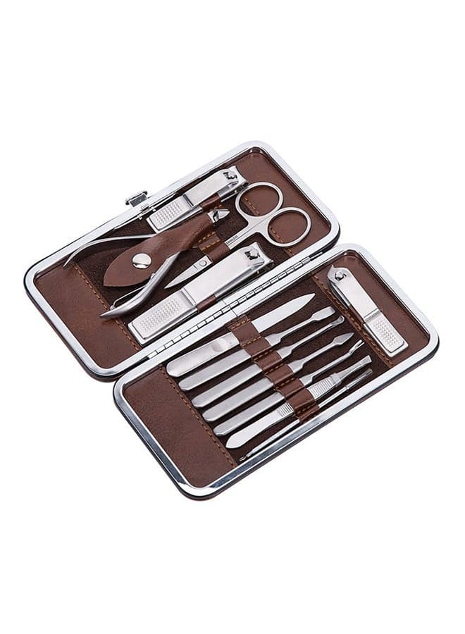 12-Piece Nail Clippers Manicure And Pedicure Set Silver
