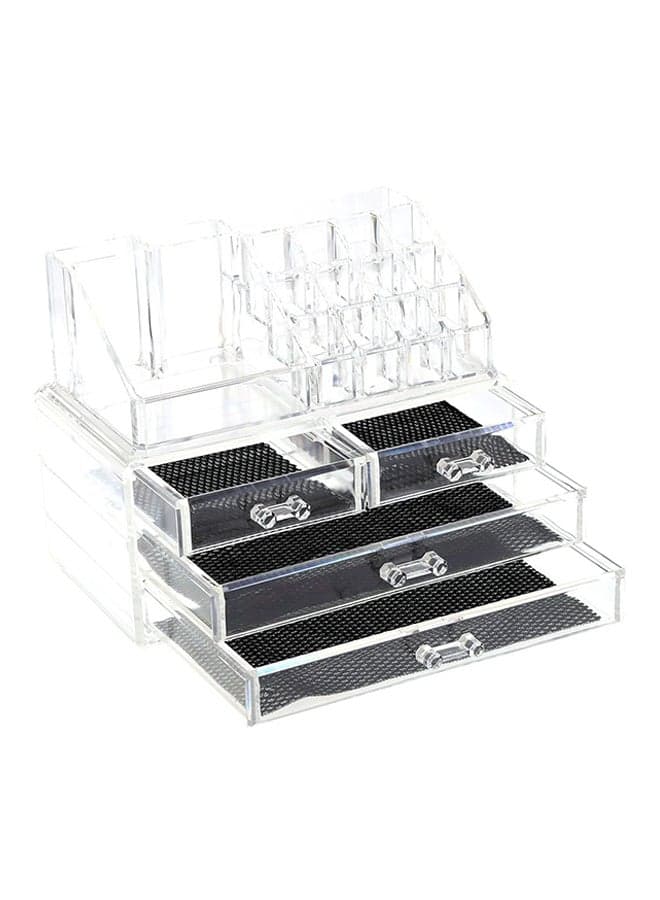 Acrylic Jewelry And Cosmetic Storage Display Boxes Black/White