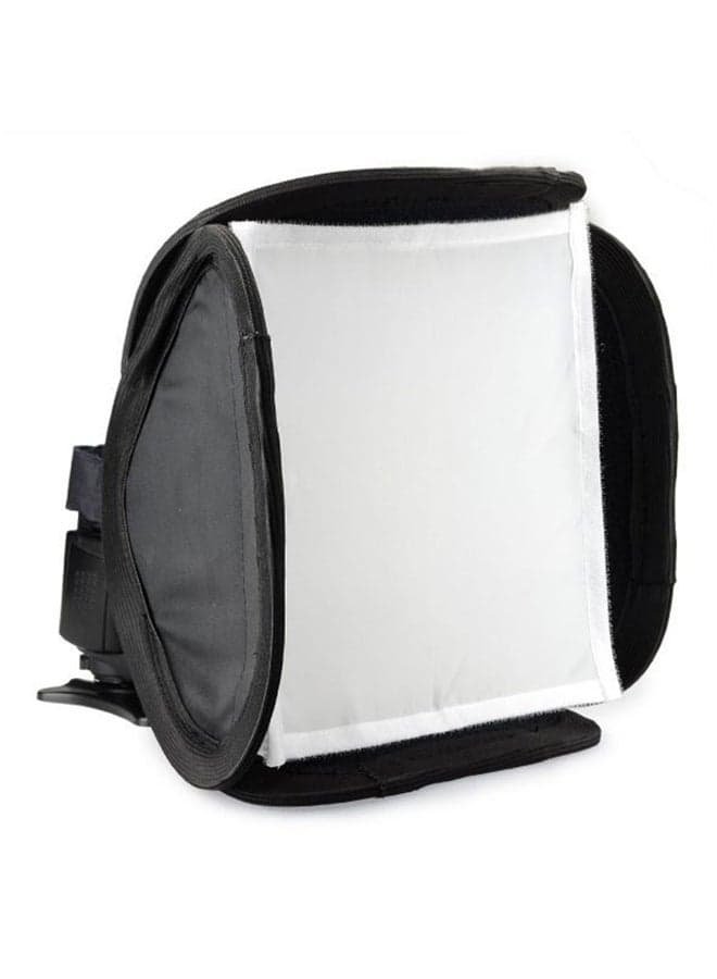 Portable Speedlight Softbox With L-Bracket 9inch Black/White