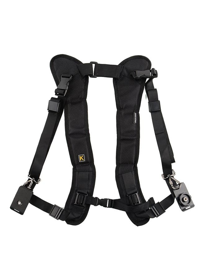 Dual Shoulder Quick Release Neck Belt Sling Strap For DSLR Cameras Black