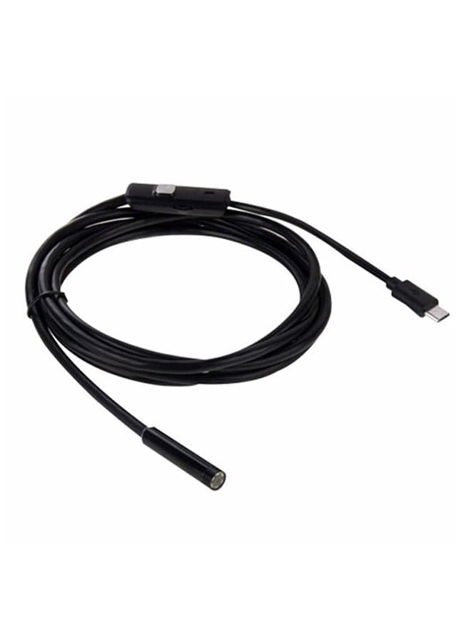 Waterproof Micro USB Endoscope Inspection Camera With Built in LED Light Black