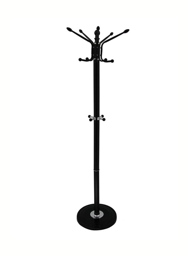 Standing Coat Rack Hanger Black 165x15centimeter